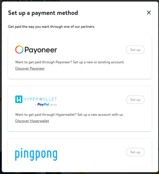 Walmart Seller Payment Setup