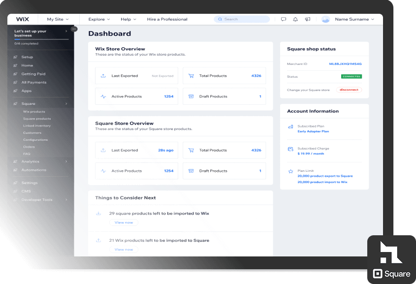 Wix Square Integration