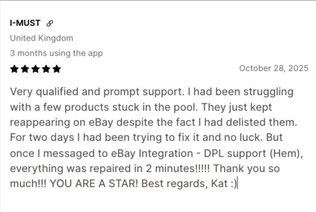 Review of eBay DPL App