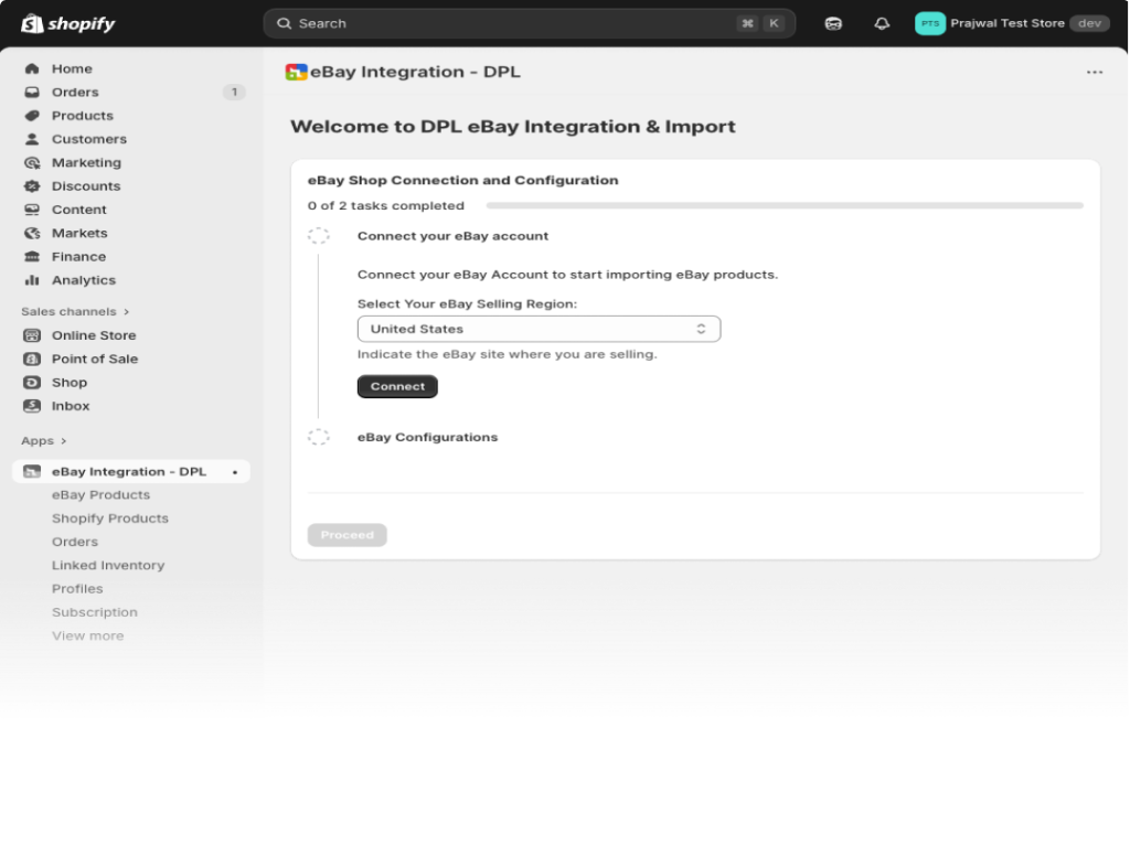 eBay Integration DPL Onboarding