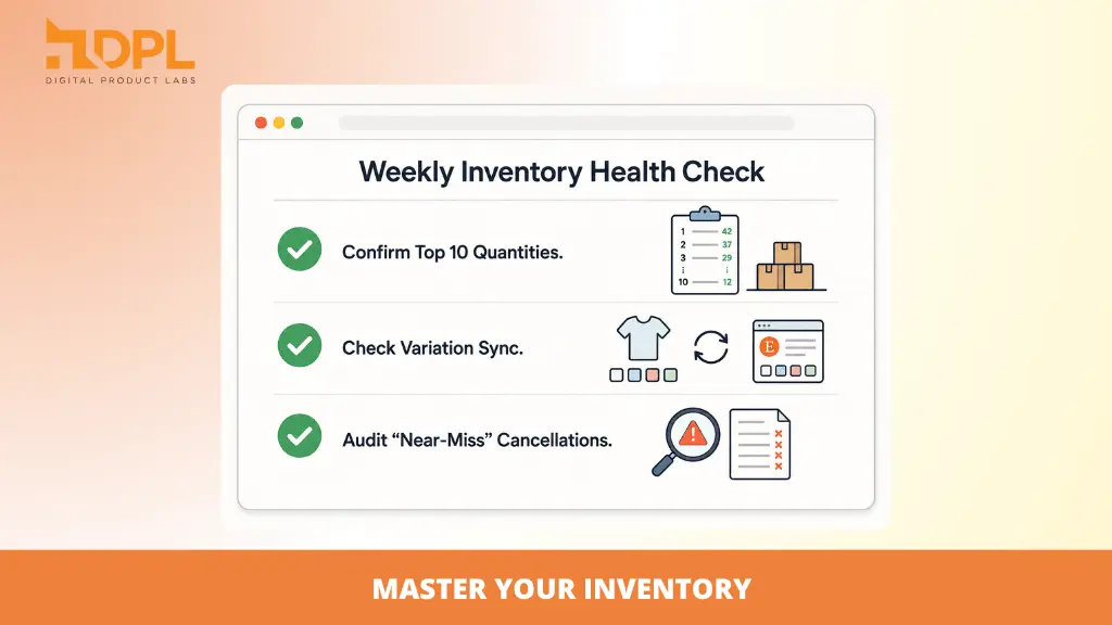 Etsy inventory checklist to prevent overselling